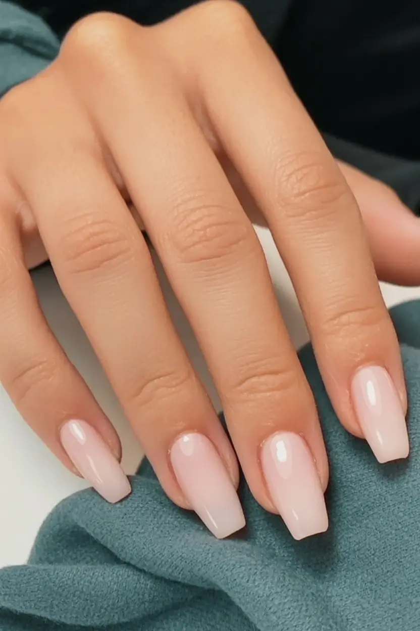 coffin nails and color ideas winter 2025 2026 Soft Porcelain Minimalism