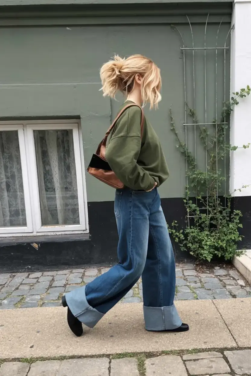 cozy winter outfits 2025 2026 style guide Laid-Back Utility with Denim Drama