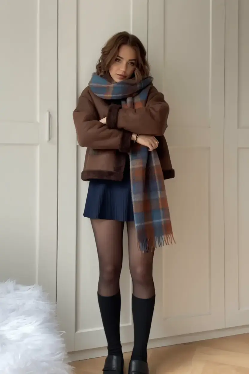 cozy winter outfits 2025 2026 style guide Playful Layers with a Retro Twist