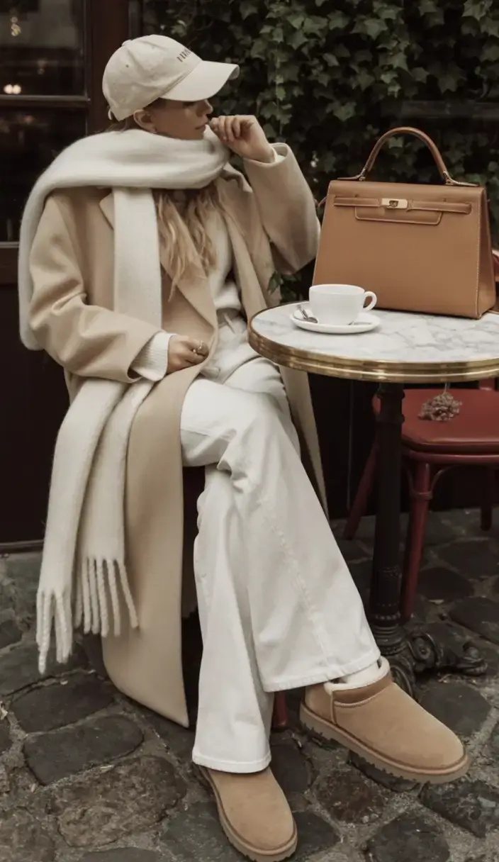 cozy winter outfits 2025 2026 style guide Café Layering in Creams