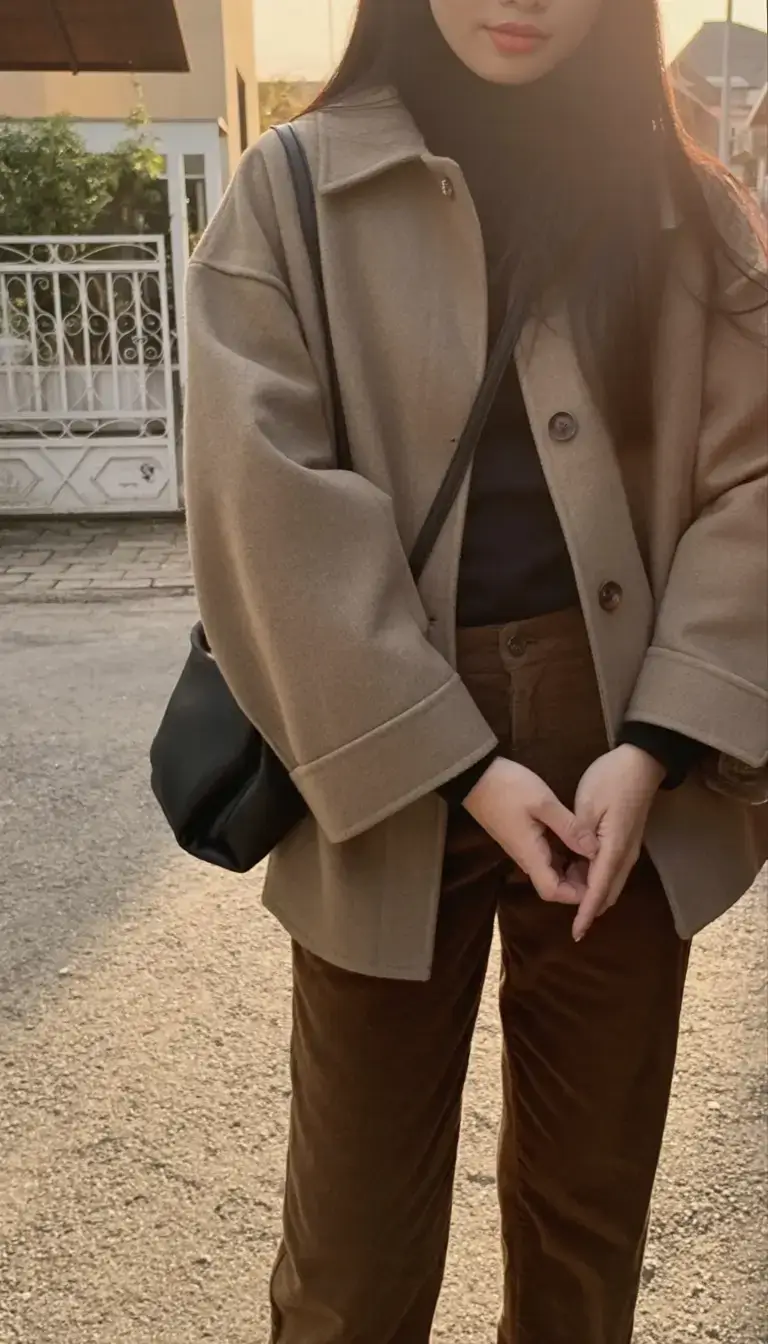 cozy winter outfits 2025 2026 style guide Earthy Neutrals for Sunset Walks