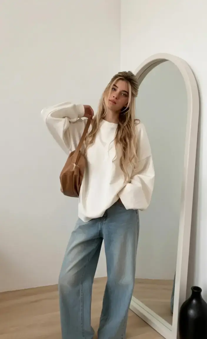 cozy winter outfits 2025 2026 style guide Minimalist Ease with Denim