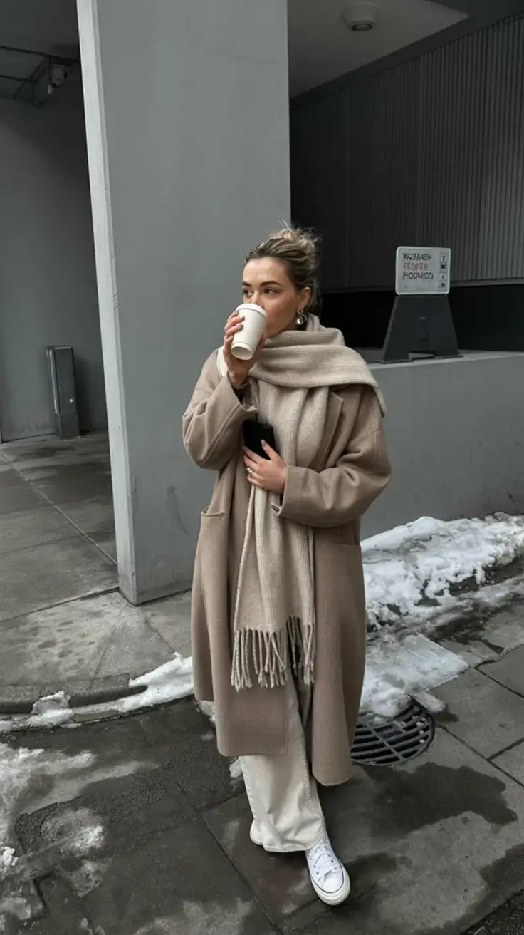 cozy winter outfits 2025 2026 style guide Timeless Neutrals with Modern Ease
