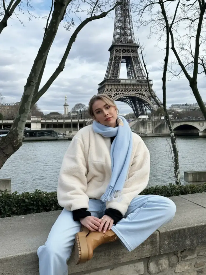 cozy winter outfits 2025 2026 style guide Pastel Comfort with Parisian Ease