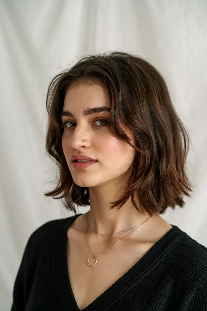 cute winter haircuts ideas 2025 2026 Modern Micro Bob with Quiet Confidence