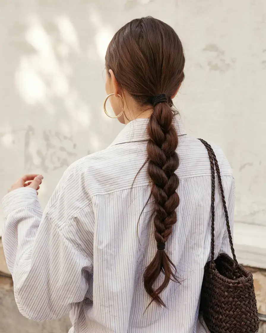 cute winter hairstyles 2025 2026 inspiration Loose Braided Low Pony