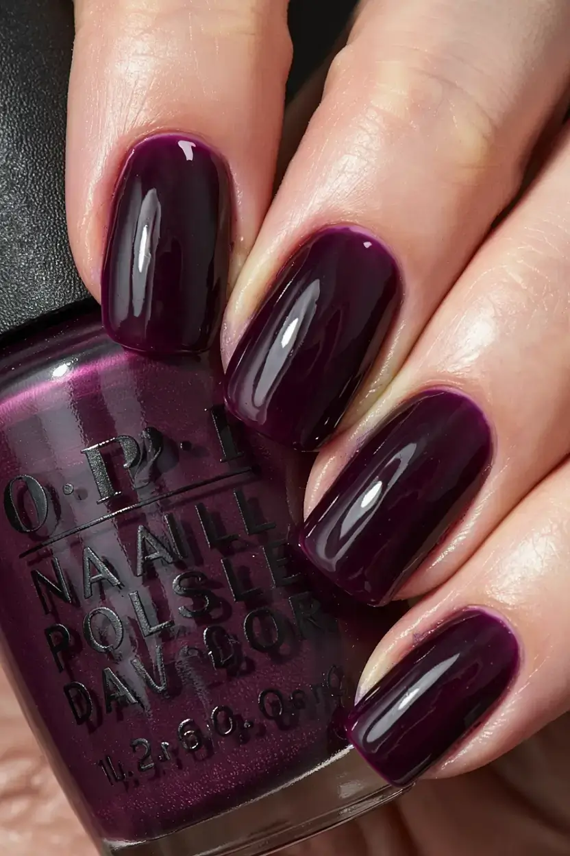 dark winter nail colors ideas 2025 2026 Plum Infatuation