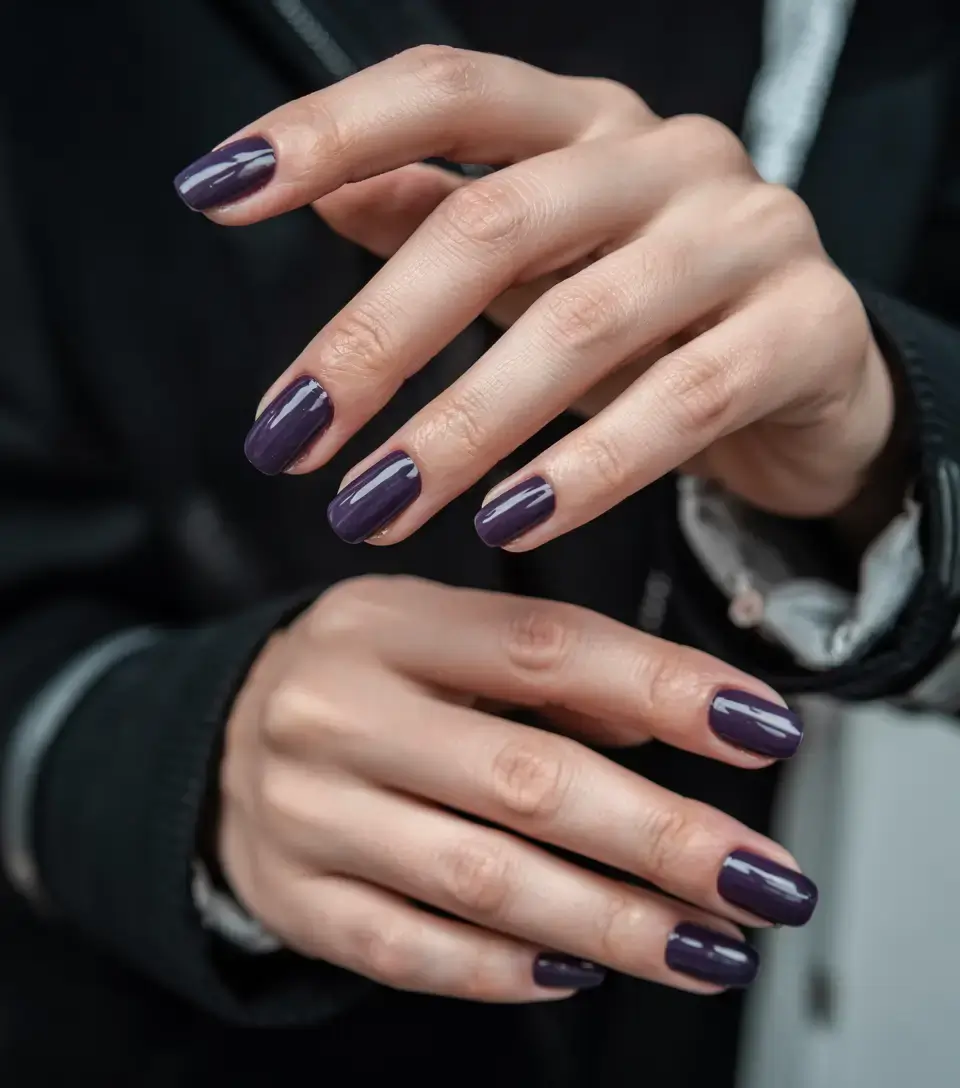 dark winter nail colors ideas 2025 2026 Twilight Amethyst