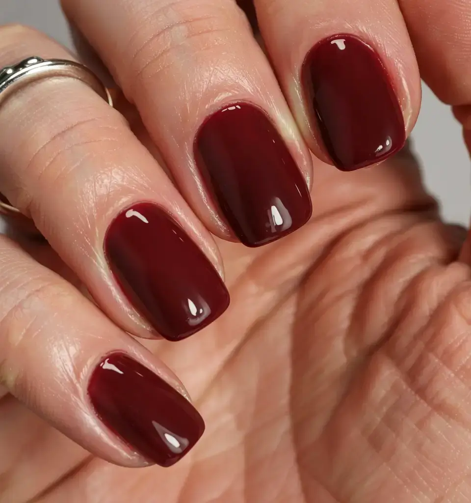 dark winter nail colors ideas 2025 2026 Mulberry Charm