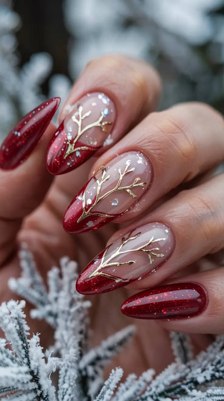 Elegant Christmas Nail Designs 2025 Winterberry Glam