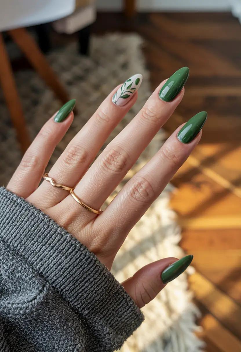 Green Nail Trends Christmas 2025 Olive Whisper Elegance