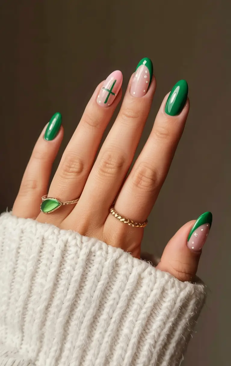 Green Nail Trends Christmas 2025 Winter Sprig Simplicity