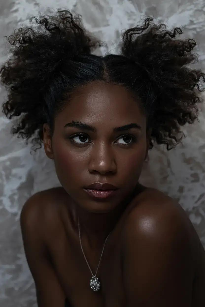 hairstyles for black women winter 2025 2026 Playful Puff Duo