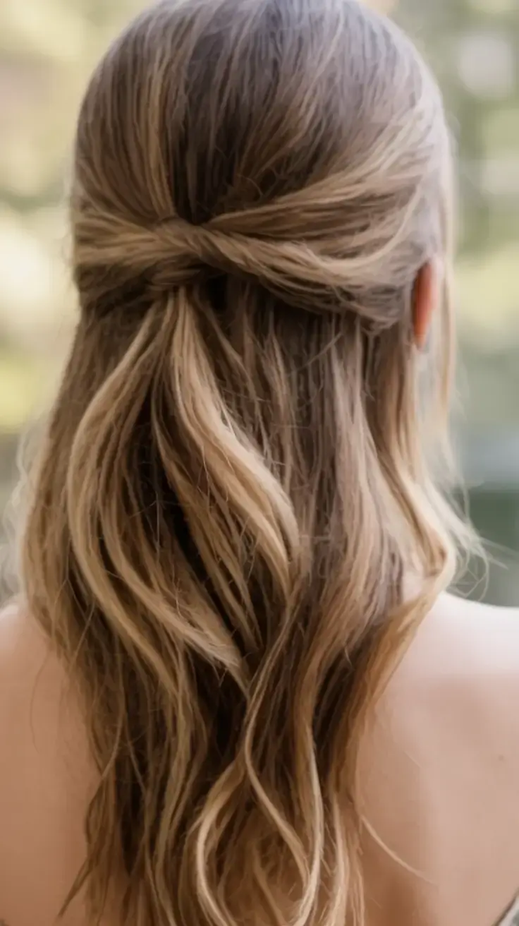 hairstyles ideas for winter 2025 2026 Twisted Half-Up Style