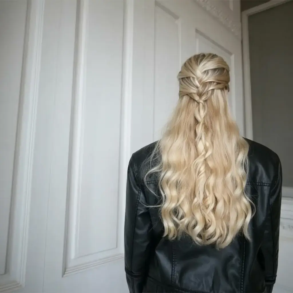 hairstyles ideas for winter 2025 2026 Bohemian Half-Up Braid with Loose Waves
