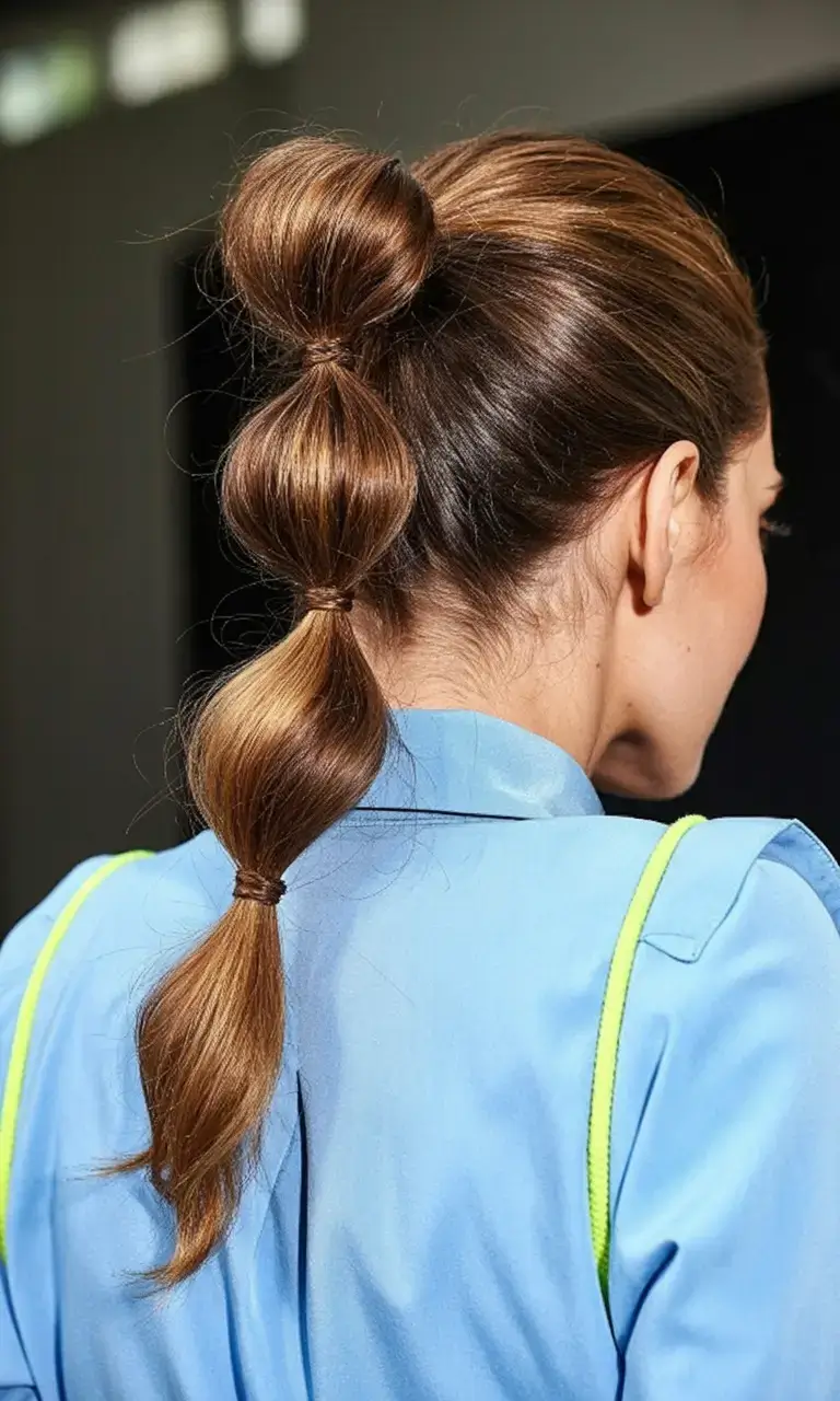 hairstyles ideas for winter 2025 2026 Playful Bubble Ponytail
