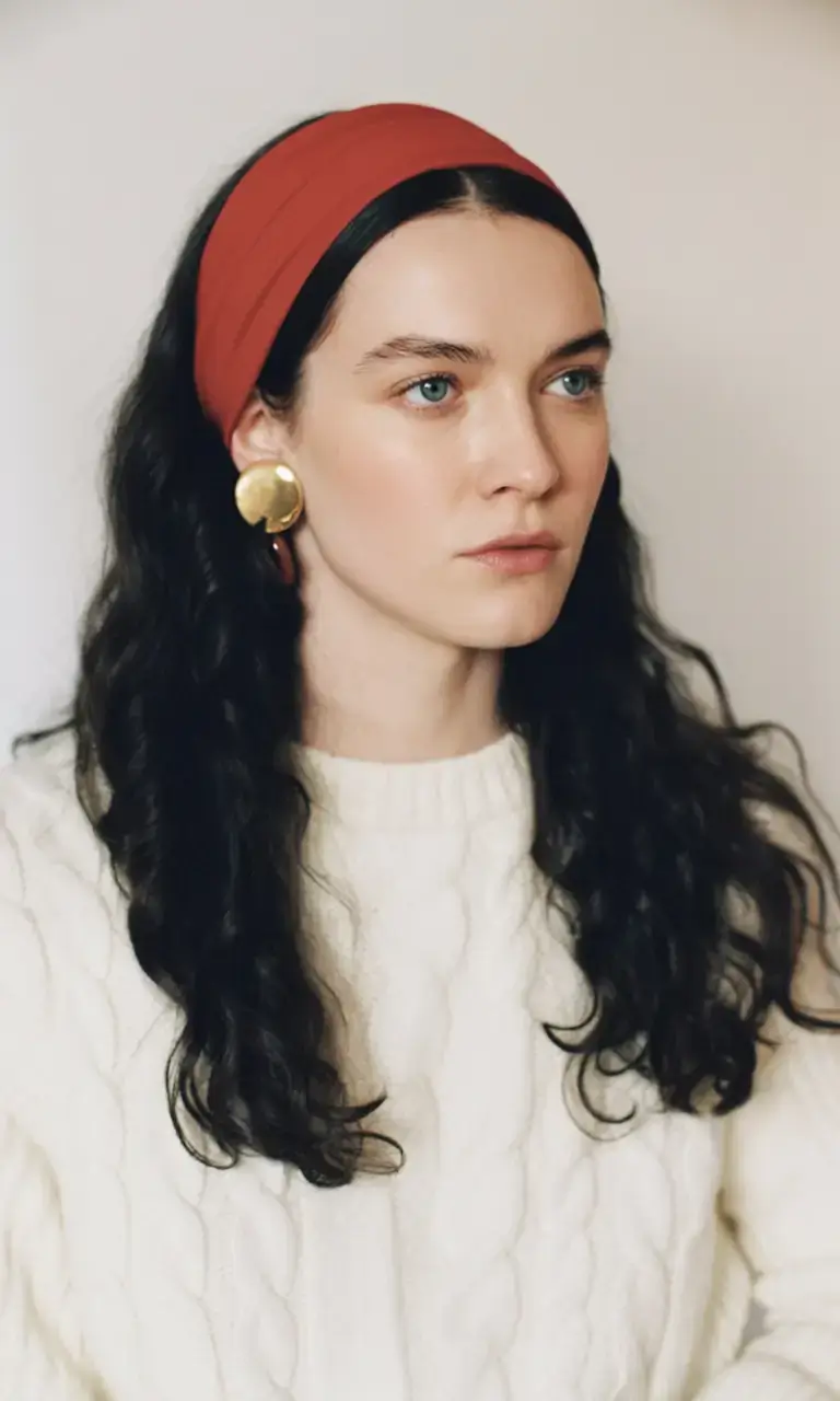 hairstyles ideas for winter 2025 2026 Retro Headband with Natural Waves