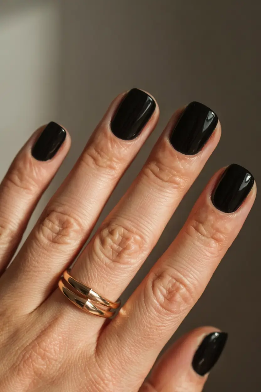 modern dark nail inspo winter 2025 2026 Espresso Minimalist