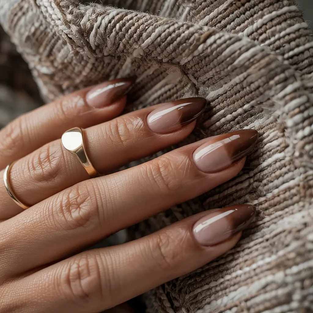 modern dark nail inspo winter 2025 2026 Espresso Fade