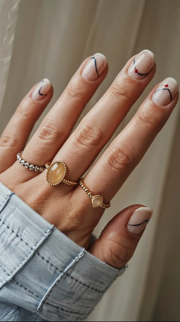 modern gel manicure winter 2025 2026 Constellation Traces