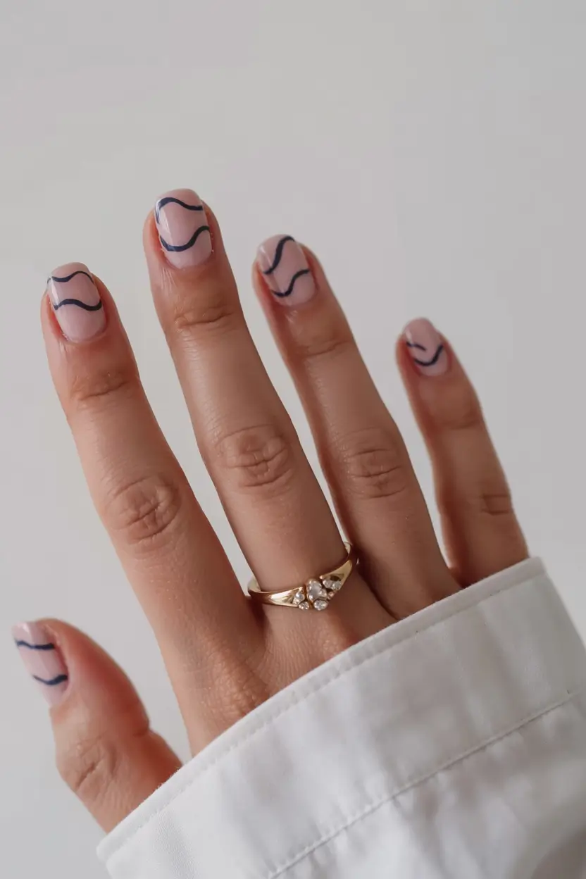modern gel manicure winter 2025 2026 Midnight Curves