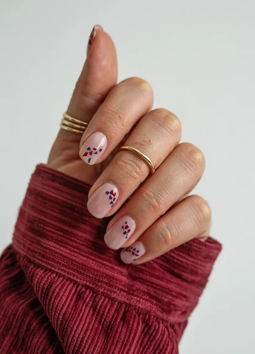 modern gel manicure winter 2025 2026 Winter Mosaic