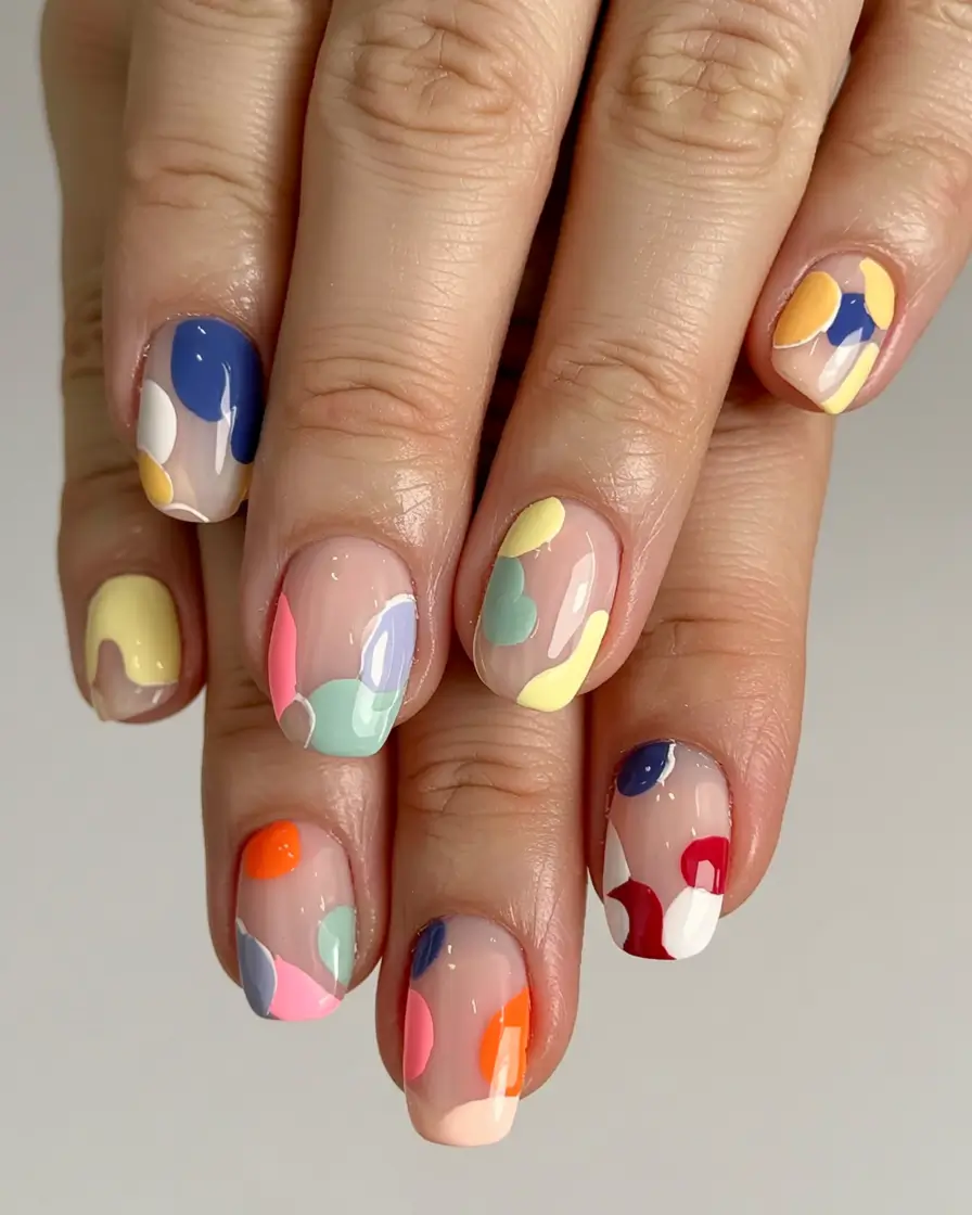 modern gel manicure winter 2025 2026 Playful Color Drops