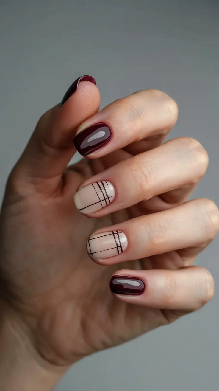 modern gel manicure winter 2025 2026 Plum Lines