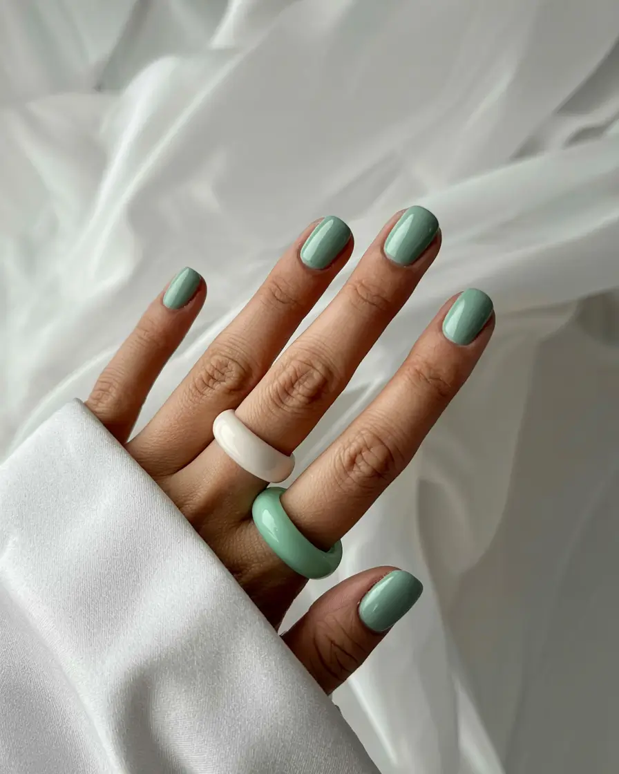 modern gel manicure winter 2025 2026 Minted Minimalism