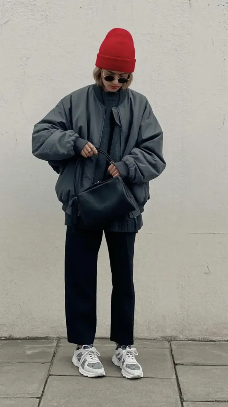 nyc winter outfits 2025 2026 street style guide Urban Cool with a Bold Beanie