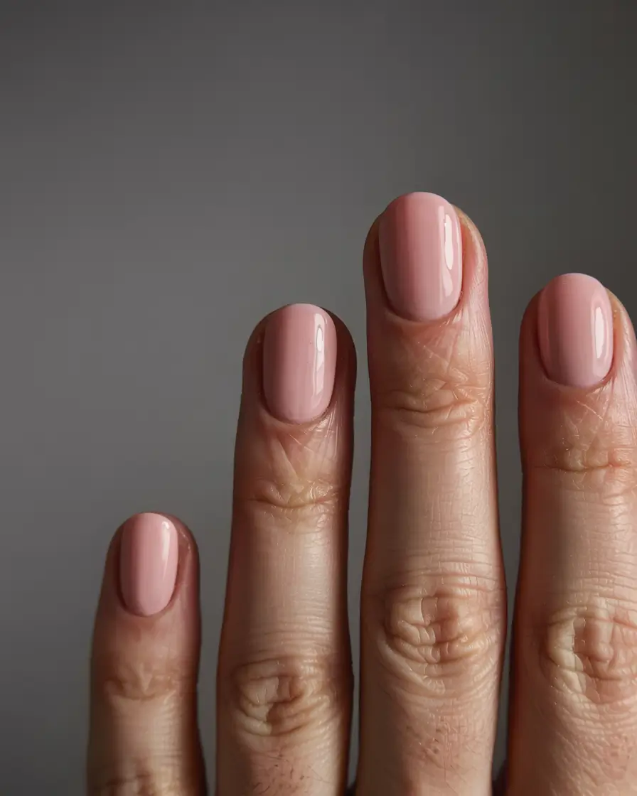 short winter gel nails design and color ideas 2025 2026 Muted Rose Serenity