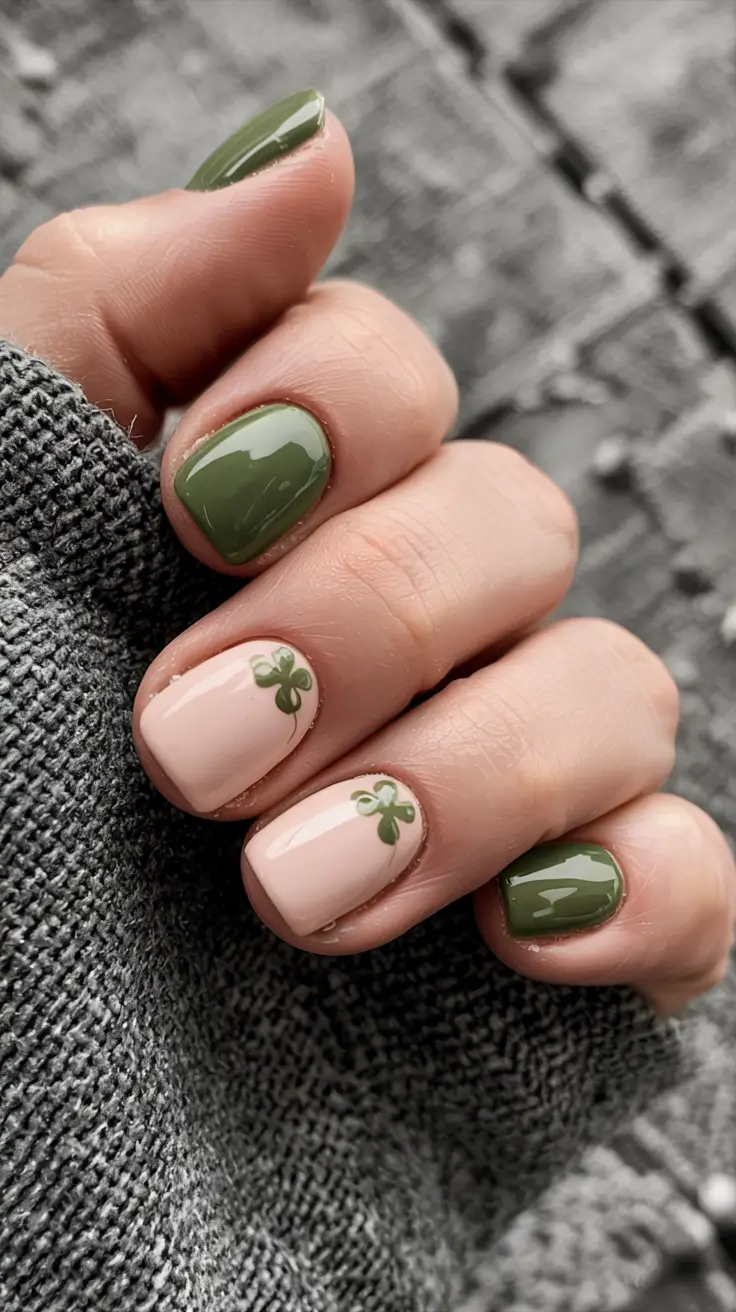 short winter gel nails design and color ideas 2025 2026 Evergreen Frost