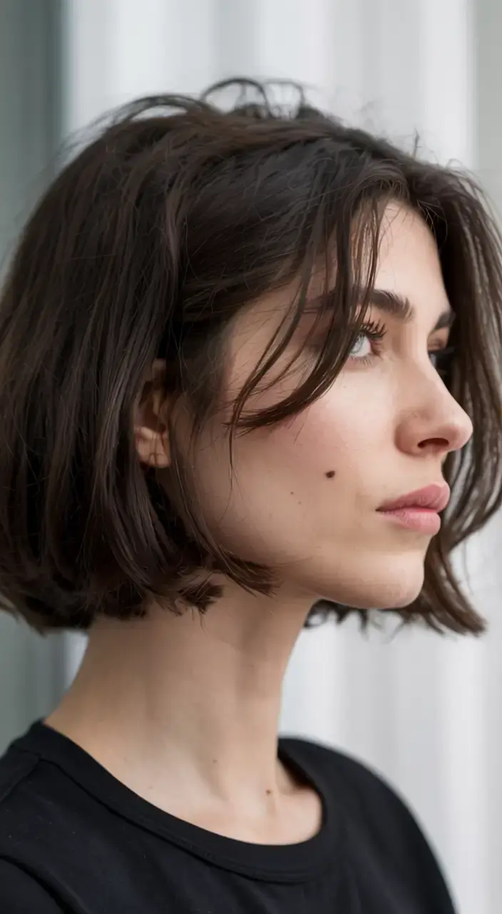 short winter haircuts ideas 2025 2026 Chin-Length Parisian Bob
