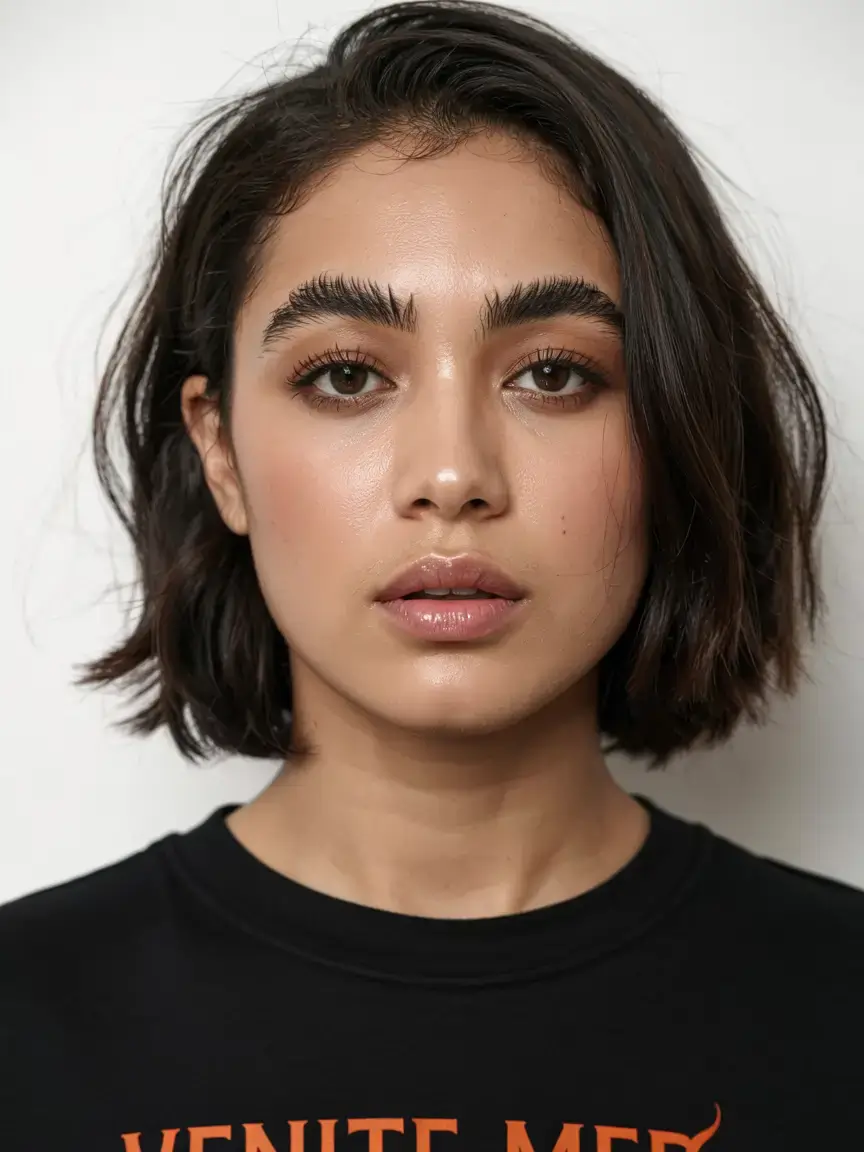 short winter haircuts ideas 2025 2026 Dark Espresso Bob with Subtle Shine
