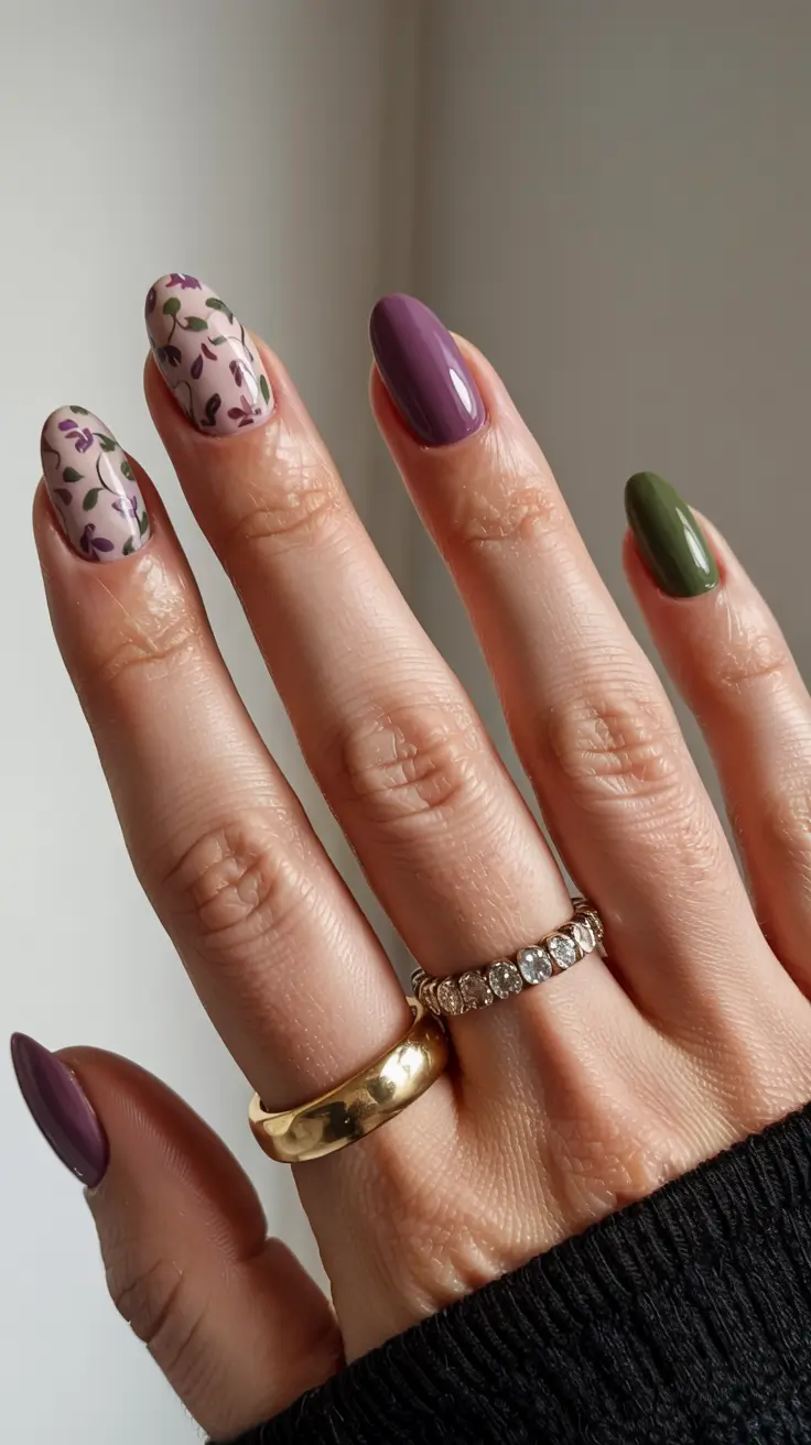 short winter nails ideas 2025 2026 Winter Bloom