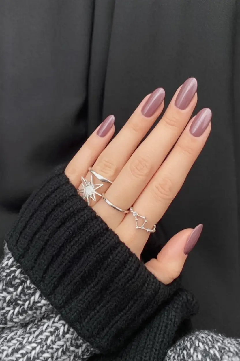 stylish nail ideas for winter 2025 2026 Muted Mauve Sophistication