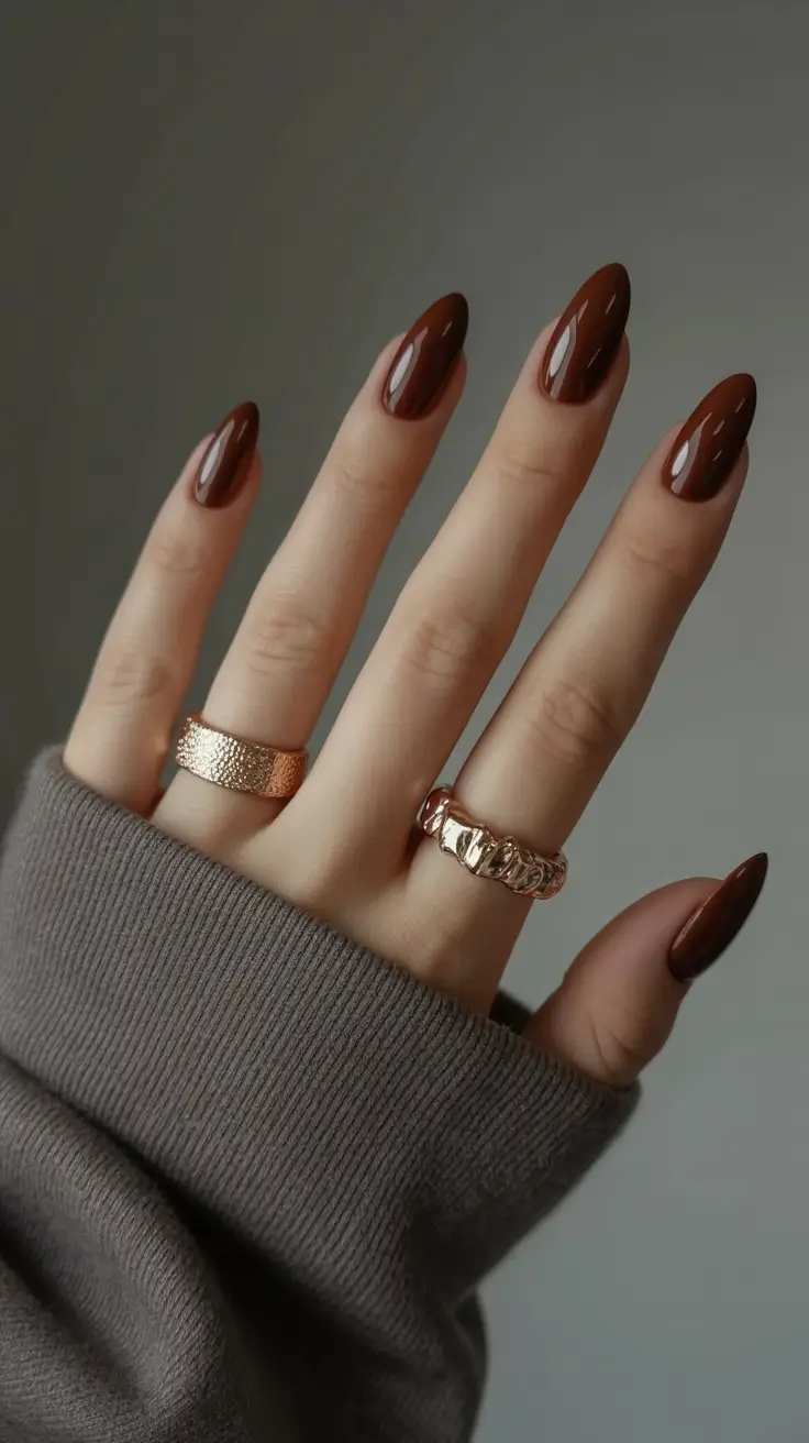 stylish nail ideas for winter 2025 2026 Velvet Mocha