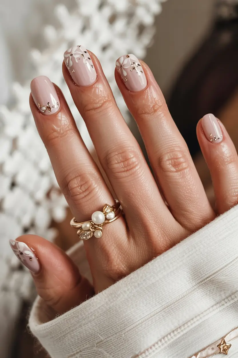 trendy simple winter nail ideas 2025 2026 Frost Bloom Elegance