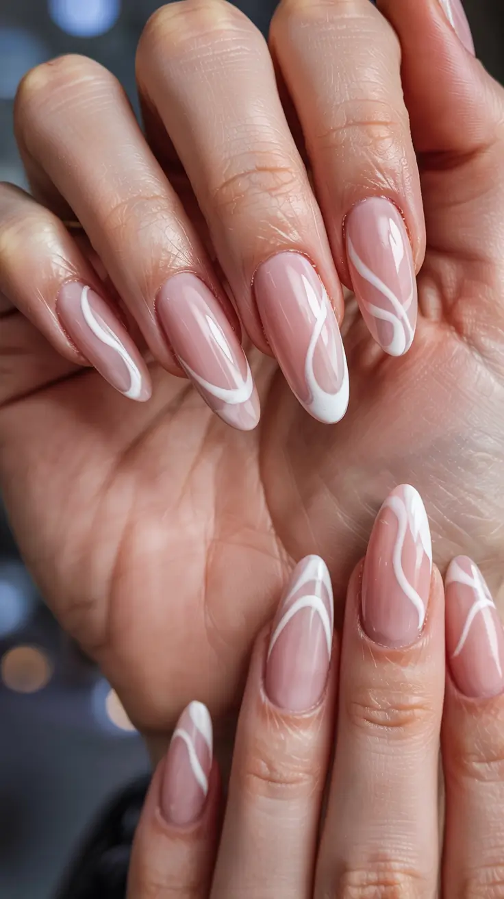 trendy simple winter nail ideas 2025 2026 Snowdrift Curves