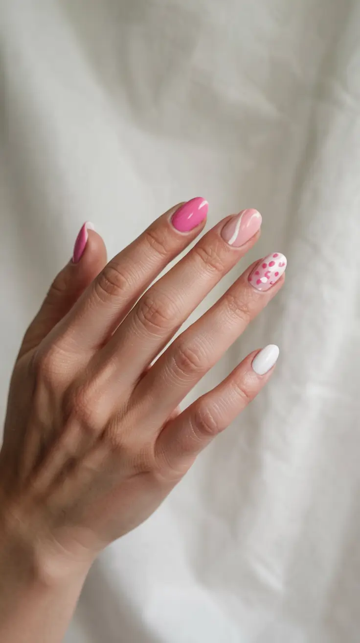 trendy simple winter nail ideas 2025 2026 Frosted Pink Play