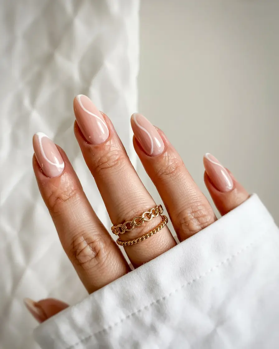 trendy simple winter nail ideas 2025 2026 Snow Veil Simplicity