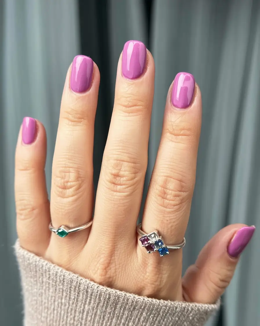 trendy winter dip nails 2025 2026 Violet Frost Bloom