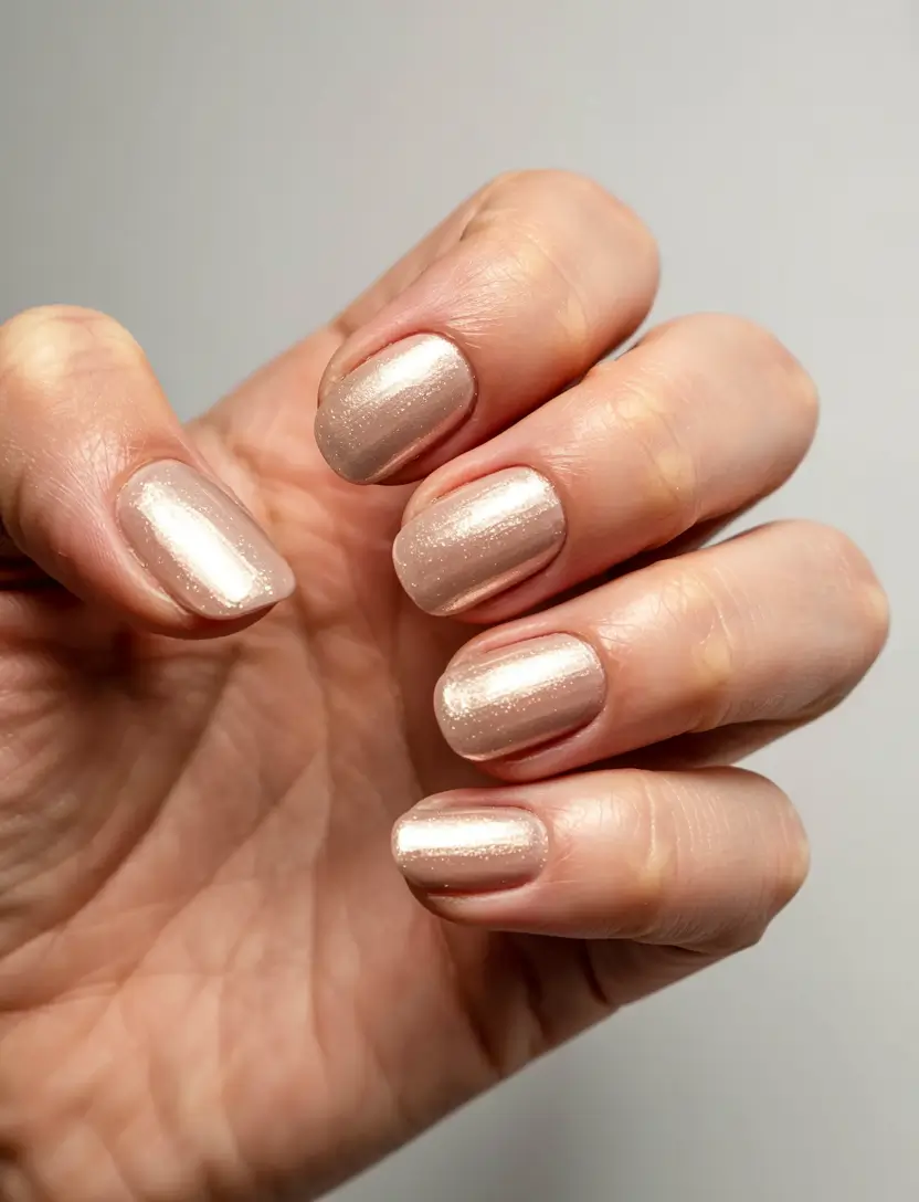 trendy winter dip nails 2025 2026 Champagne Glow