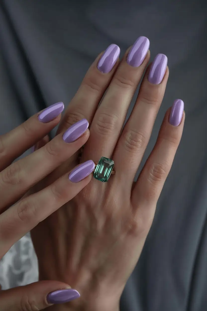 trendy winter dip nails 2025 2026 Amethyst Reflection