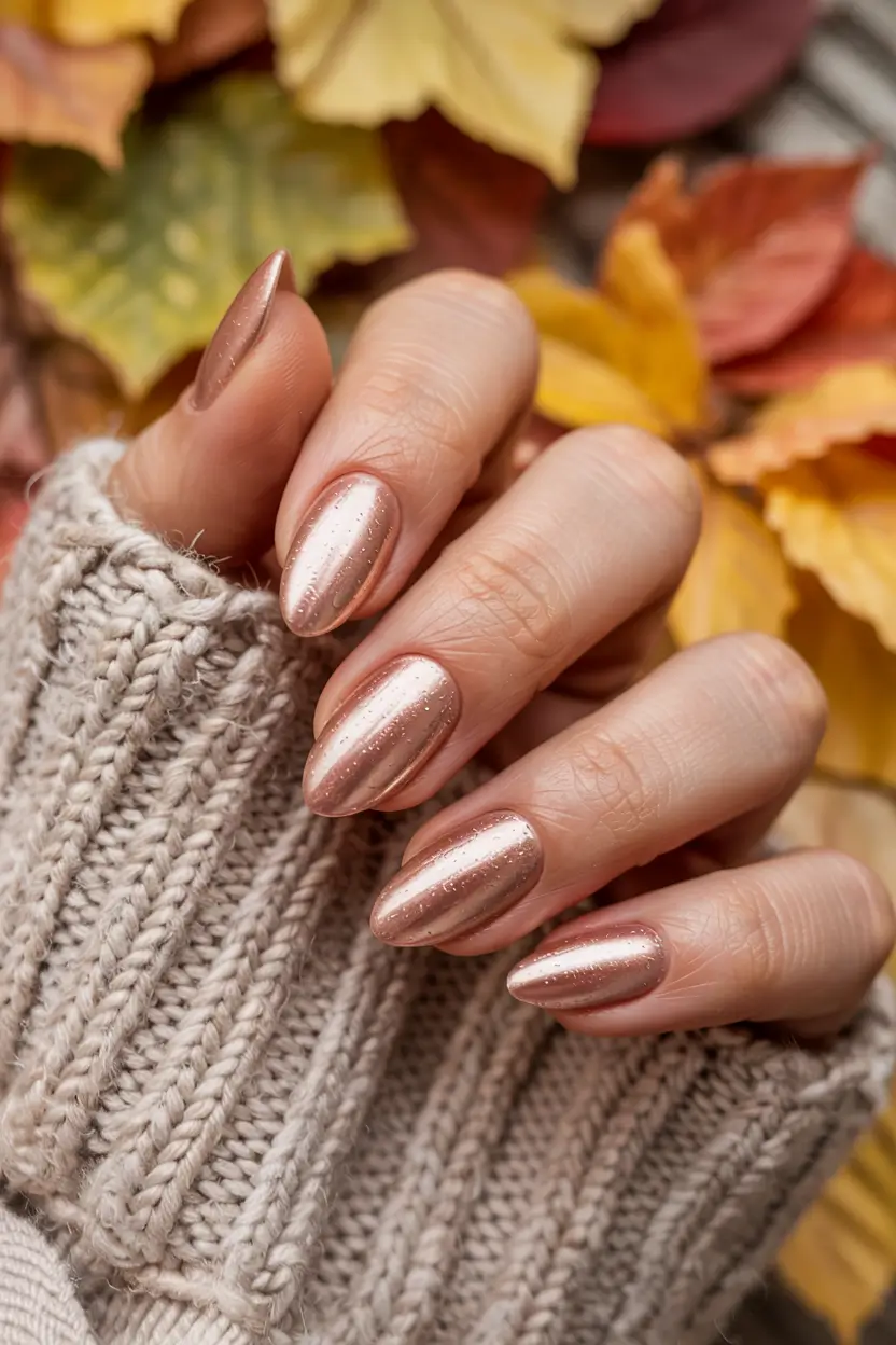 trendy winter dip nails 2025 2026 Golden Hazelnut Glow
