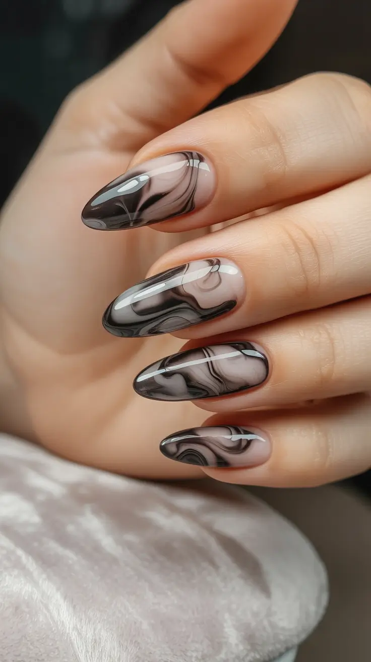 trendy winter nails 2025 2026 Smoke Veil