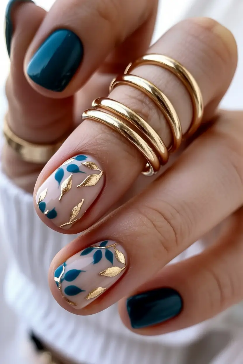 trendy winter nails 2025 2026 Golden Ivy