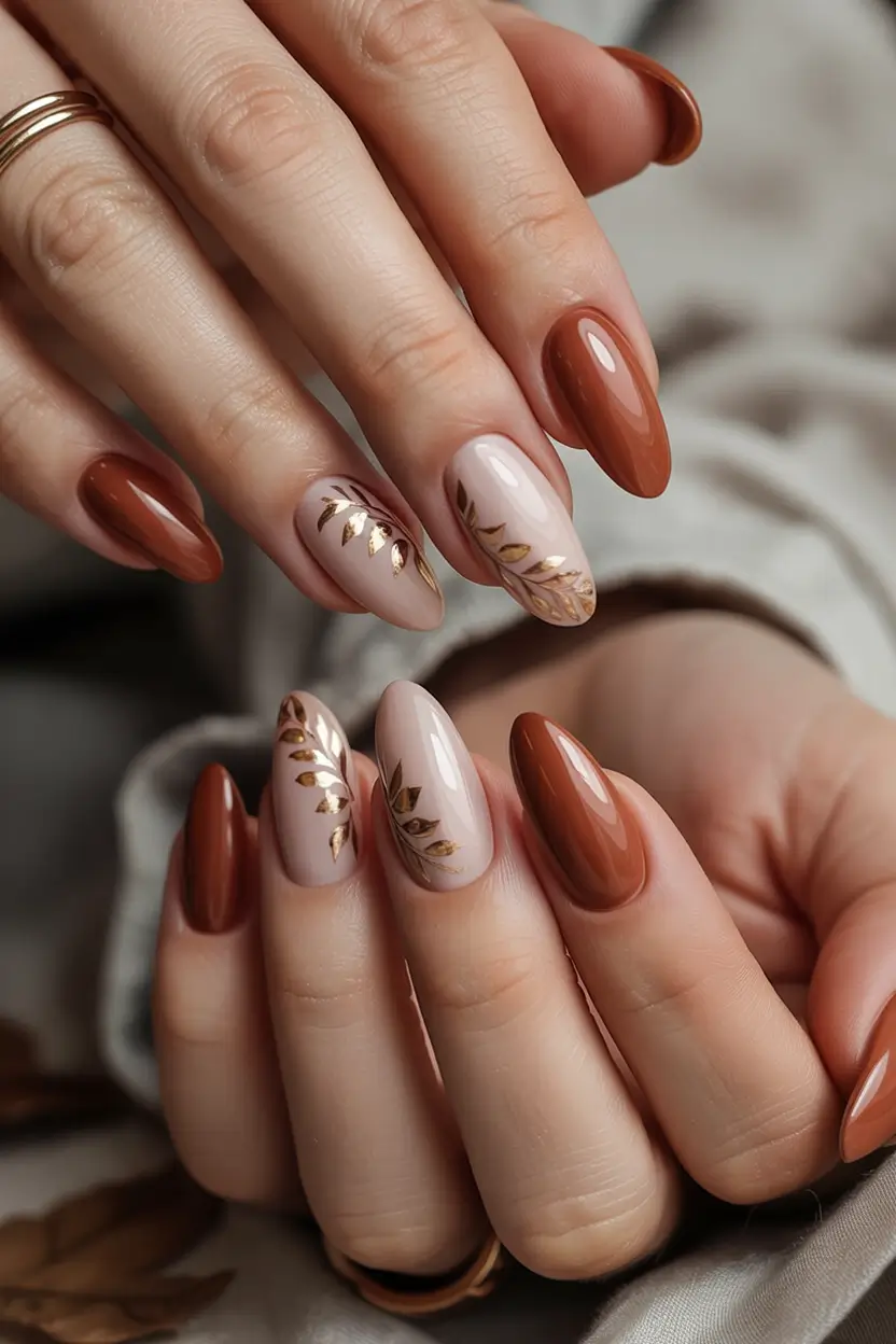 trendy winter nails 2025 2026 Caramel Harmony