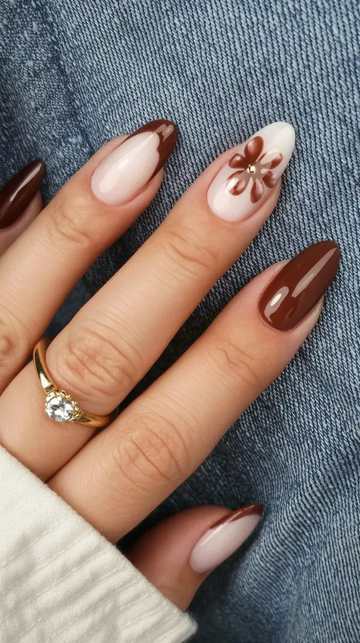 winter acrylic nails 2025 2026 Cocoa Petal Classic
