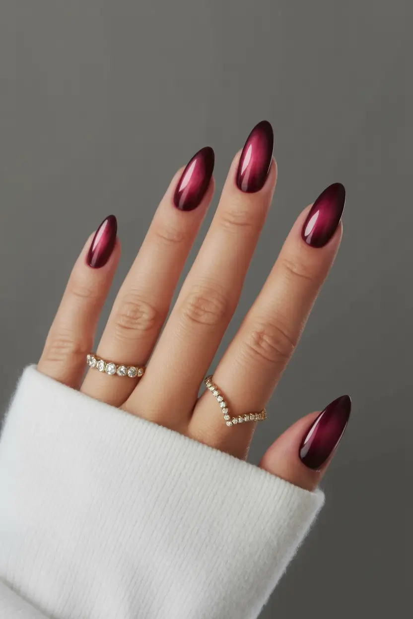 winter acrylic nails 2025 2026 Mulled Wine Mirage